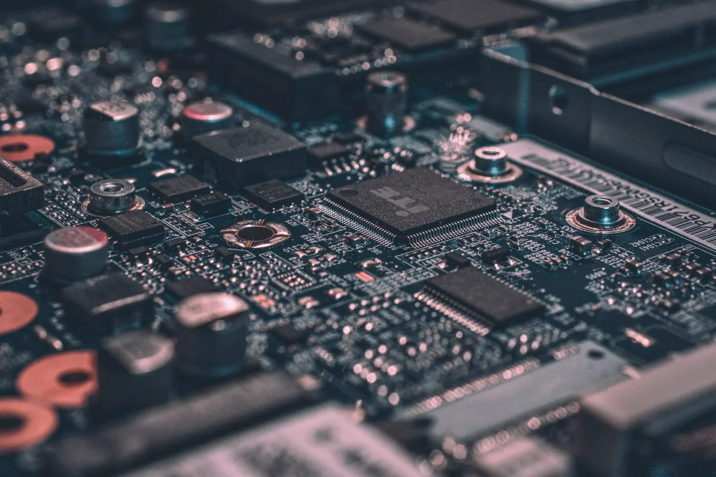 Close-up of an AI processor and circuit board