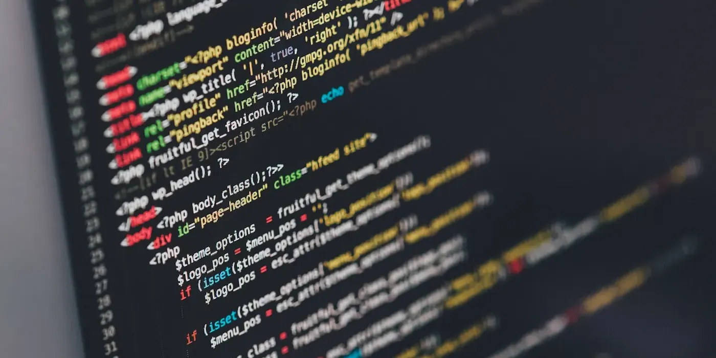 Close-up of programming code on a monitor