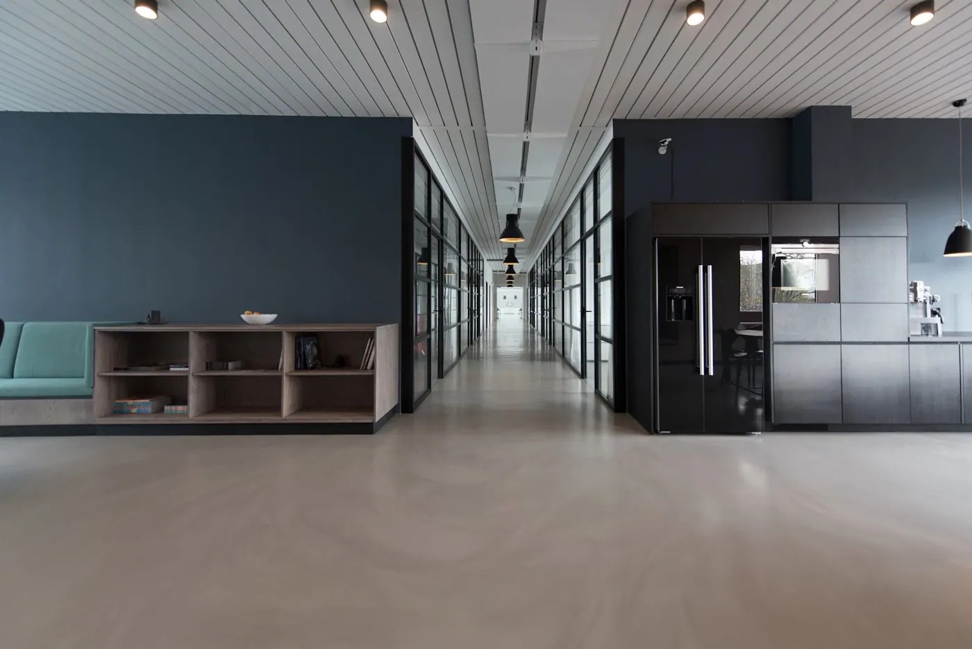 Modern open-plan office workspace